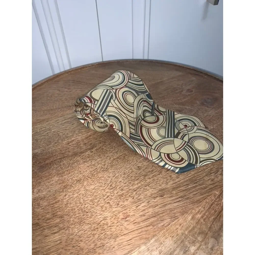 Vintage Swing Men's Silk Tie‎ Multicolor Geometric Abstract Design
